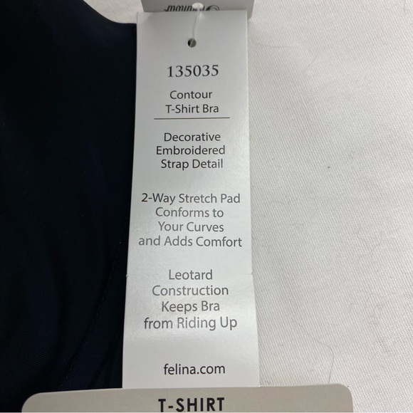 Felina Paramour Bra 42DD Lissa Contour T Shirt 135035 Underwire Black NEW - Picture 6 of 11